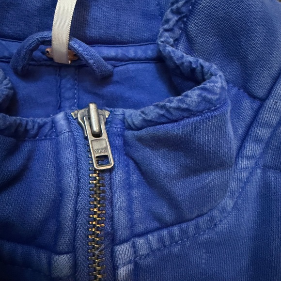 Free People Quilted Blue Zip Jacket with Pockets Relaxed Fit Long Sleeve S/P - Picture 8 of 14